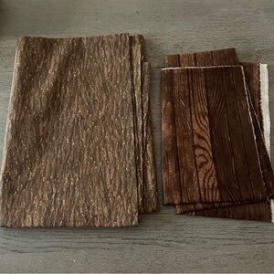 Brown Wood Grain Scrap Fabric Bundle
